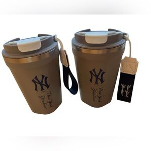 Personalized Glases New York Yankees Travel Mugs